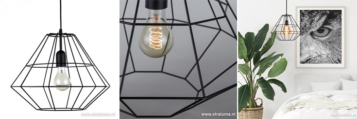 20100028-Hanglamp-draad-diamant-zwart-Straluma De beste lampen bij Spiced Honey - ACT| 20100028-Hanglamp-draad-diamant-zwart-Straluma